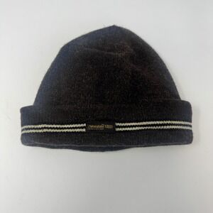 VTG Thinsulate Ultra Insulated Beanie Hat Mens OSFA Black Preowned Cuffed Winter